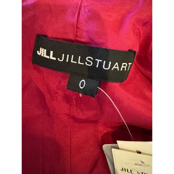Jill Stuart Dress Women 0 Hot Pink V Neck Twisted Back Sleeveless Gown NWT Party - Picture 8 of 13